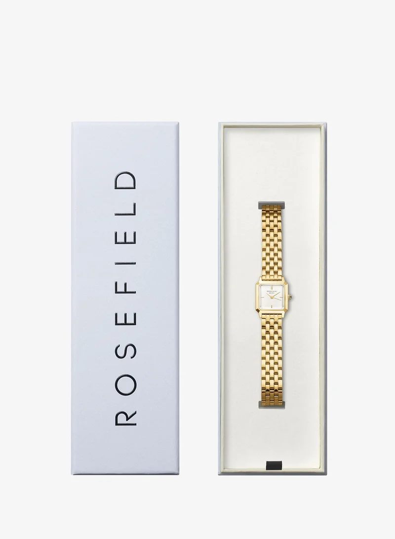 Rosefield  Rosefield The Boxelle White Dial Gold Steel Women Watch, BWGSG-B01 for Women | Best Price UAE