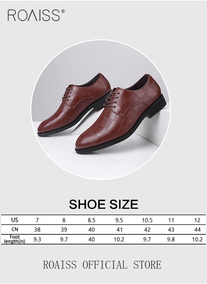 roaiss - Men's Loafers Slip-on Dress Shoes Leather Lined Cushioned Insole Soft Lining Men's Shoes - Image 1