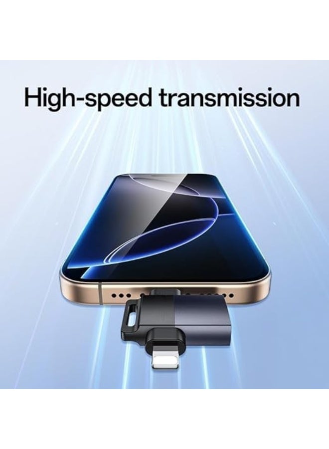 2-in-1 Type-C & Lightning to USB 3.0 OTG Adapter (GS35) - 5Gbps High-Speed Data Transfer - Universal Converter for iPhone, Android, MacBook, and Laptops - Image 3