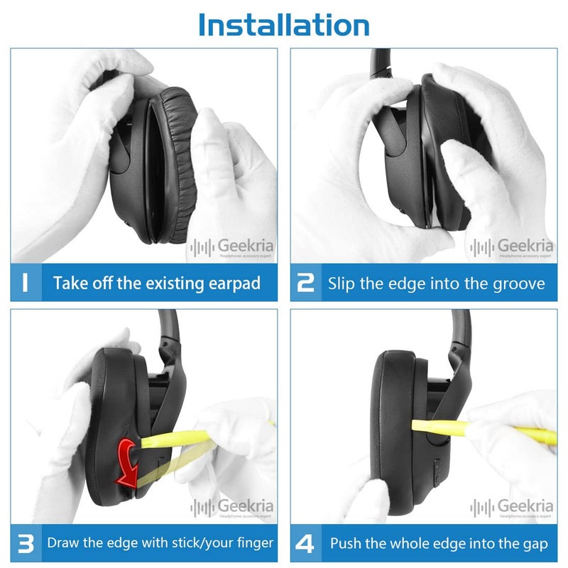 Geekria Geekria Sport Cooling Gel Replacement Ear Pads for Sony WH-CH700N, WH-CH710N, WH-CH720N Headphones Ear Cushions, Headset Earpads, Ear Cups Cover Repair Parts (Black)  - Image 5