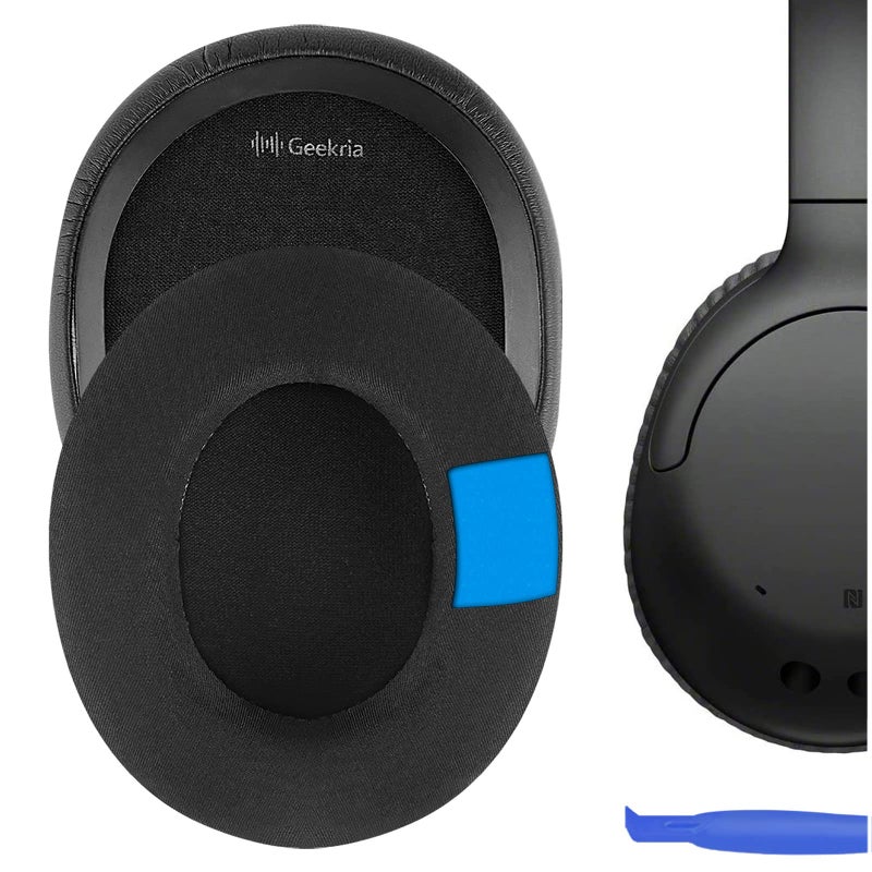 Geekria Geekria Sport Cooling Gel Replacement Ear Pads for Sony WH-CH700N, WH-CH710N, WH-CH720N Headphones Ear Cushions, Headset Earpads, Ear Cups Cover Repair Parts (Black)  - Image 1