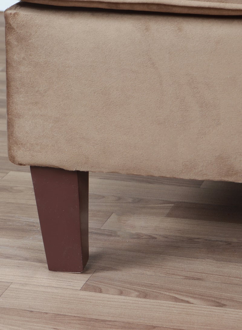HOMEVEO Elegant and comfortable single chair with luxurious design for bedroom and living room brown color  - Image 3