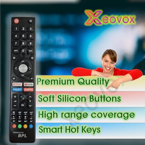 Xeovox Remote for BPL LED Tv Suitable for BPL Smart Android 4k LED UHD HD LED Tv with Hotkeys Without Voice Command - Image 4