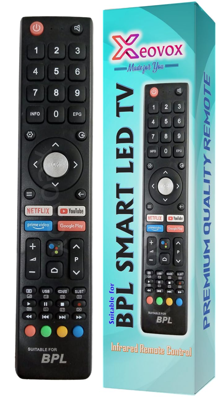 Xeovox Remote for BPL LED Tv Suitable for BPL Smart Android 4k LED UHD HD LED Tv with Hotkeys Without Voice Command - Image 1