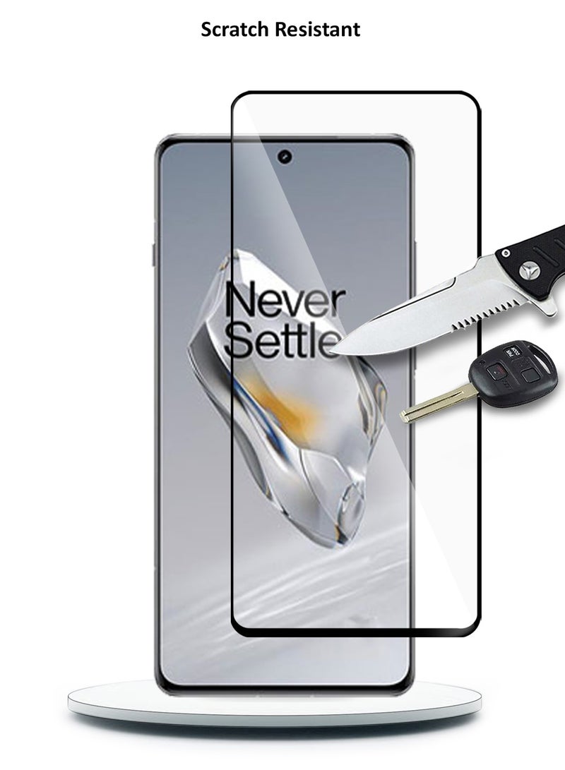 دبليو تيك OnePlus 12 5G 2023 / OnePlus 12R 5G 2024 Premium E2E واقي شاشة زجاجي مقوى بغطاء كامل الغراء (MSGECN) - شفاف / أسود - Image 5