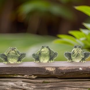 Distinctive Designs Set of 3 'See, Hear, Speak No Evil' Frog Figurines - Image 3