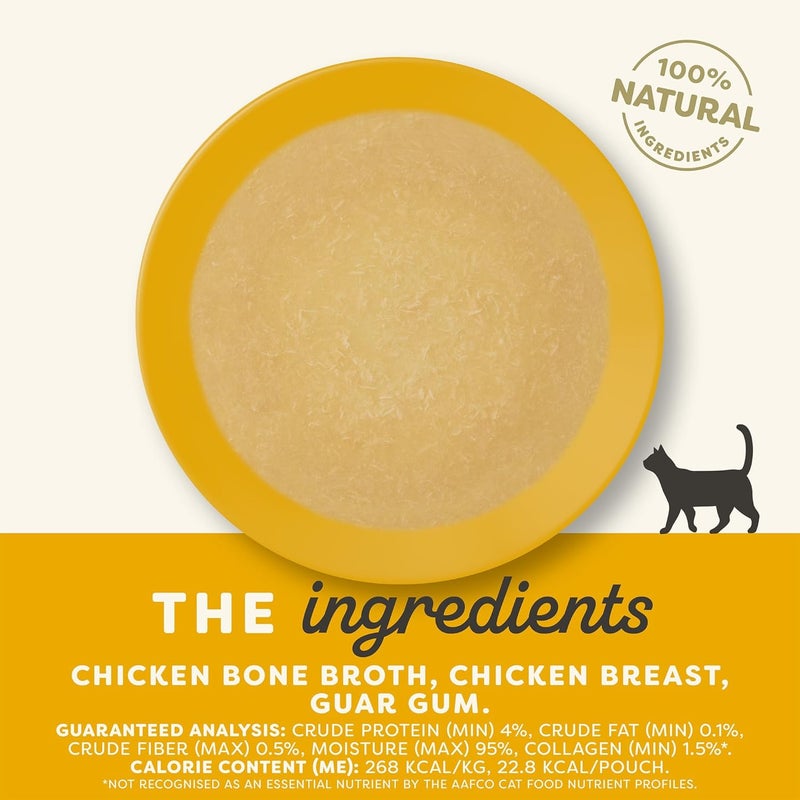 Applaws Natural Bone Broth Wet Cat Food Topper, Limited Ingredient Bone Broth for Cats, Wet Food Topper for Cats with No Artificials, Chicken Breast (12 x 3oz Spout Pouches) - Image 2