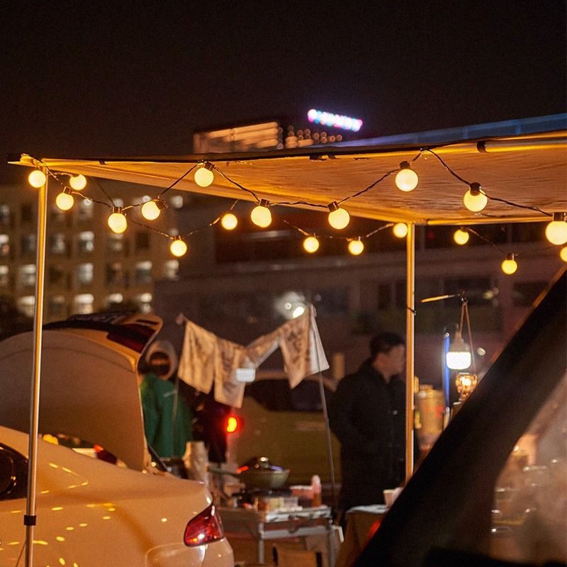 أضواء جو سوق الليل مقاومة للماء أضواء LED كروية كبيرة للتخييم في الهواء الطلق أضواء زخرفية في جميع أنحاء السماء - Image 5