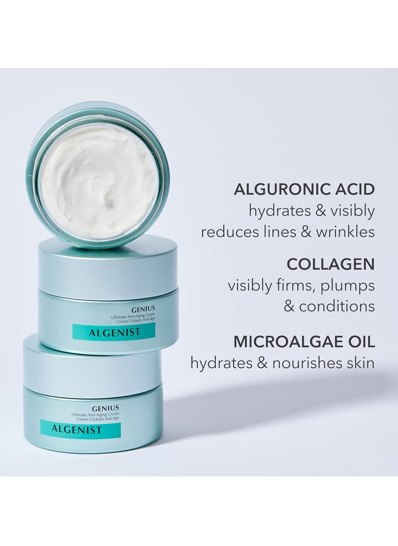 Algenist Algenist GENIUS Ultimate Anti-Aging Cream - Vegan Firming & Smoothing Moisturizer with Alguronic Acid & Microalgae Oil - Non-Comedogenic & Hypoallergenic Skincare  - Image 3