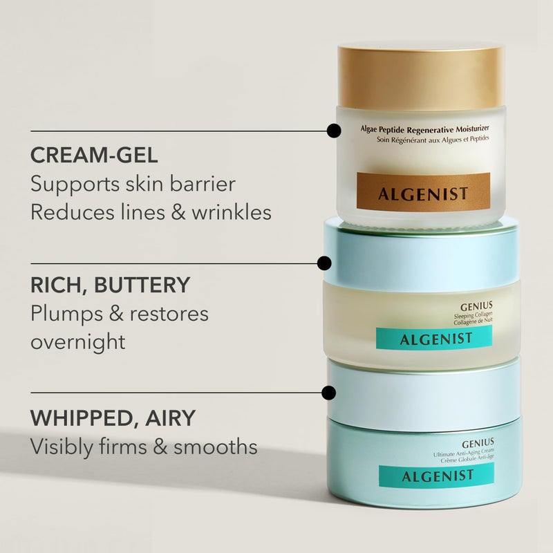 Algenist GENIUS Ultimate Anti-Aging Face Cream - Restoring Collagen Cream to Smooth, Brighten + Help Improve Skin's Radiance - Formulated with Patented Alguronic Acid and Microalgae Oil (1 oz) - Image 4