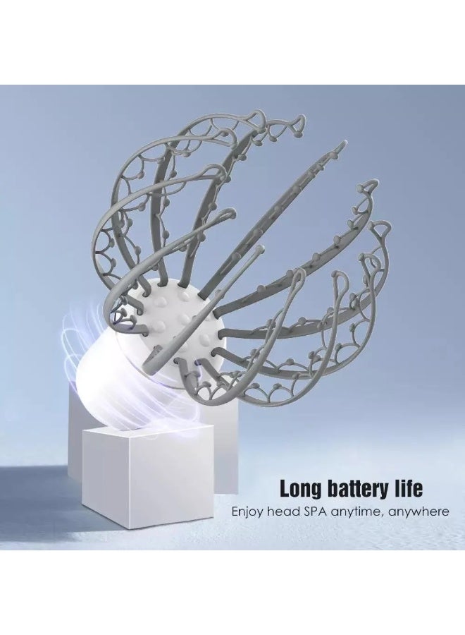 DBLEW Rechargeable Electric Head Massager with 12 Massage Claws | Scalp Massager for Stress Relief, Relaxation & Sleep | Portable Vibrating Octopus Head Scratcher with 3 Modes - Image 2