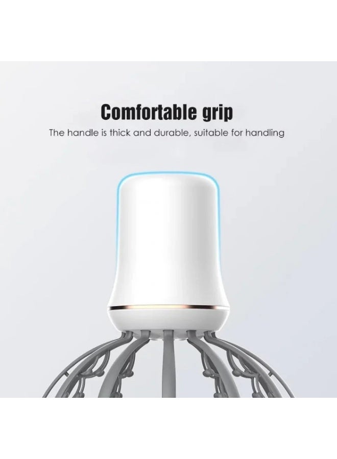 DBLEW Rechargeable Electric Head Massager with 12 Massage Claws | Scalp Massager for Stress Relief, Relaxation & Sleep | Portable Vibrating Octopus Head Scratcher with 3 Modes - Image 5