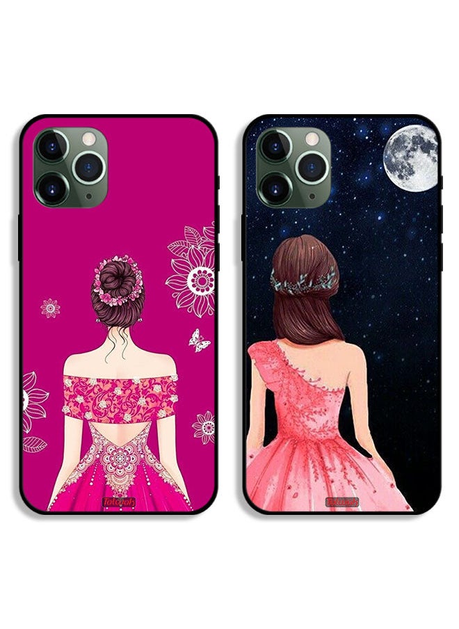 Tolwak Two Cases For Apple iPhone 11 Pro Max Protective Covers Standing Girls  - Image 1