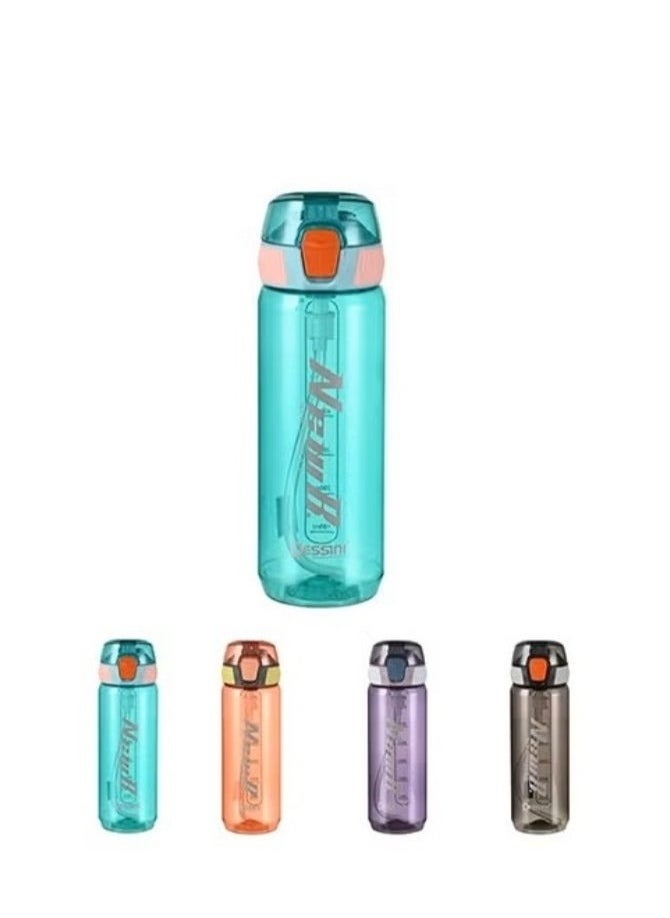DESSINI - DESSINI 650ml Water Bottle Dual Tone Non-Toxic BPA Free - Fast Flow - Flip Top Leak Proof Lid and One Click Open, Green - Image 1