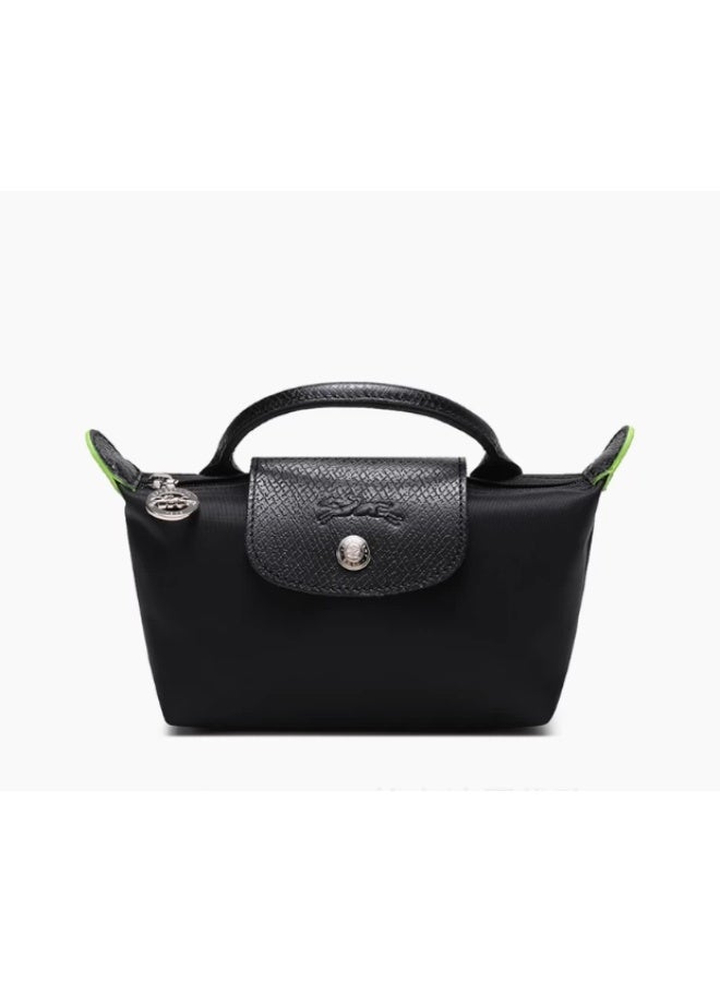 Longchamp Le Pliage Original comes in a small bag with a handle and a shoulder strap  Eco-Black- recycled canvas - Image 2