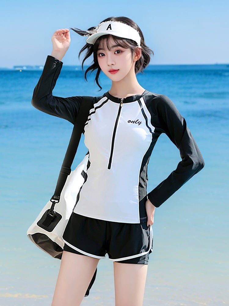 Sports Style Swimsuit Female Split Student Conservative Belly-Covering Slimming Look Boxer Briefs Large Size Summer Spring Style - Image 5