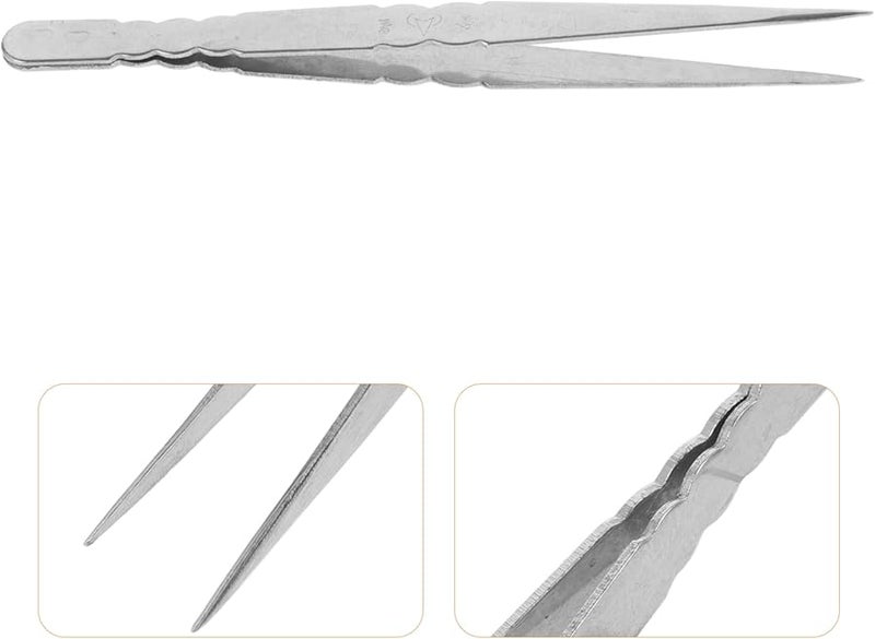 Stainless Steel Tweezers 2 Pack Multi Use Ergonomic Design For Crafting Stamps And Photo - Image 3