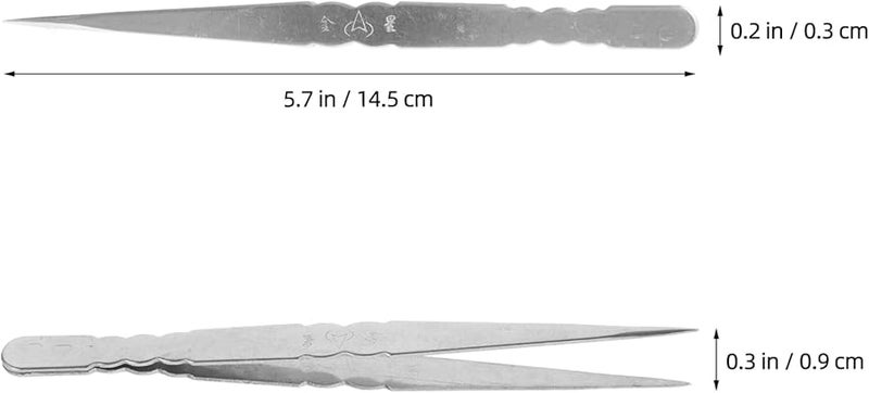 Stainless Steel Tweezers 2 Pack Multi Use Ergonomic Design For Crafting Stamps And Photo - Image 4