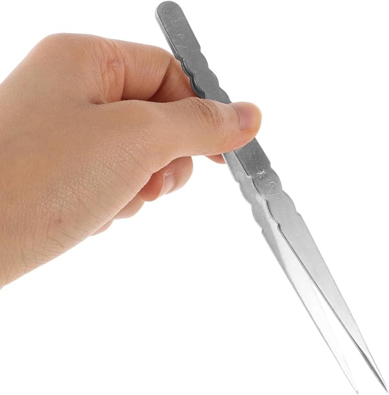 Stainless Steel Tweezers 2 Pack Multi Use Ergonomic Design For Crafting Stamps And Photo - Image 5
