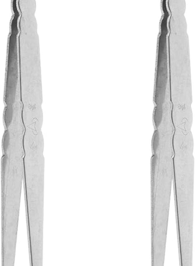 Stainless Steel Tweezers 2 Pack Multi Use Ergonomic Design For Crafting Stamps And Photo - Image 2