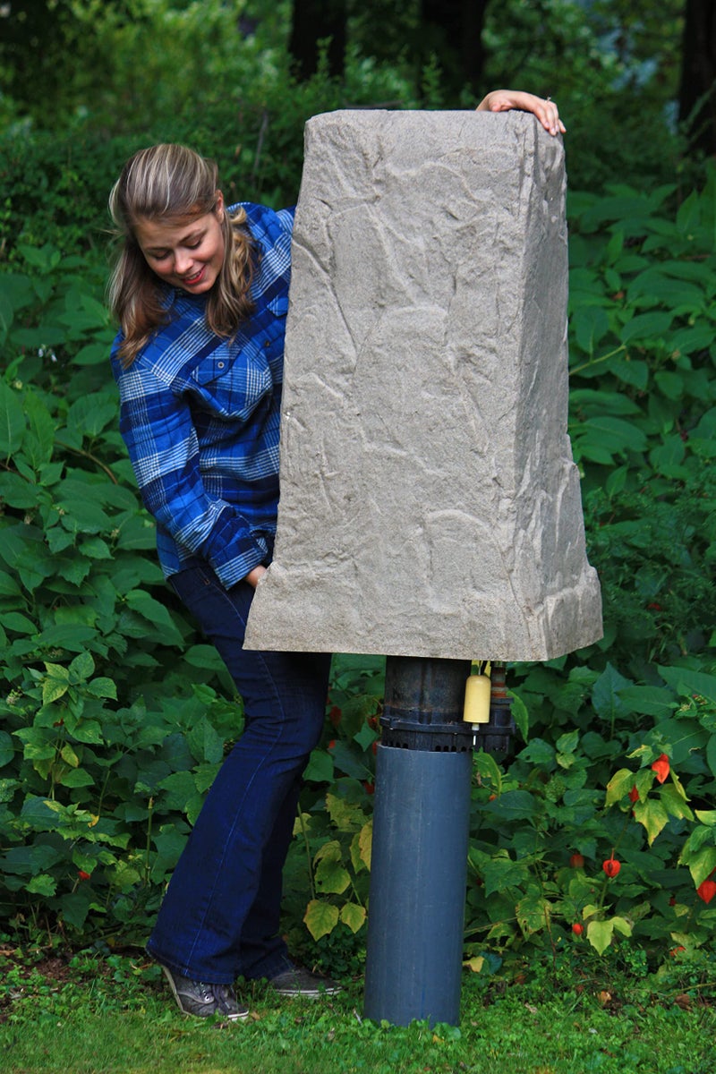 Emsco Group 2235 Natural Sandstone Appearance Utility Cover â€“ Lightweight â€“ Easy to Install Tall Monolith Landscape Rock - Image 2