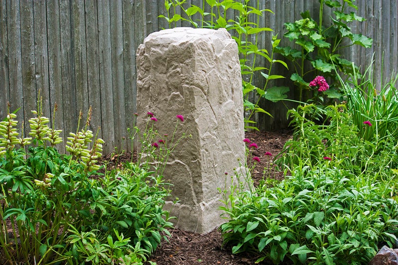 Emsco Group 2235 Natural Sandstone Appearance Utility Cover â€“ Lightweight â€“ Easy to Install Tall Monolith Landscape Rock - Image 4