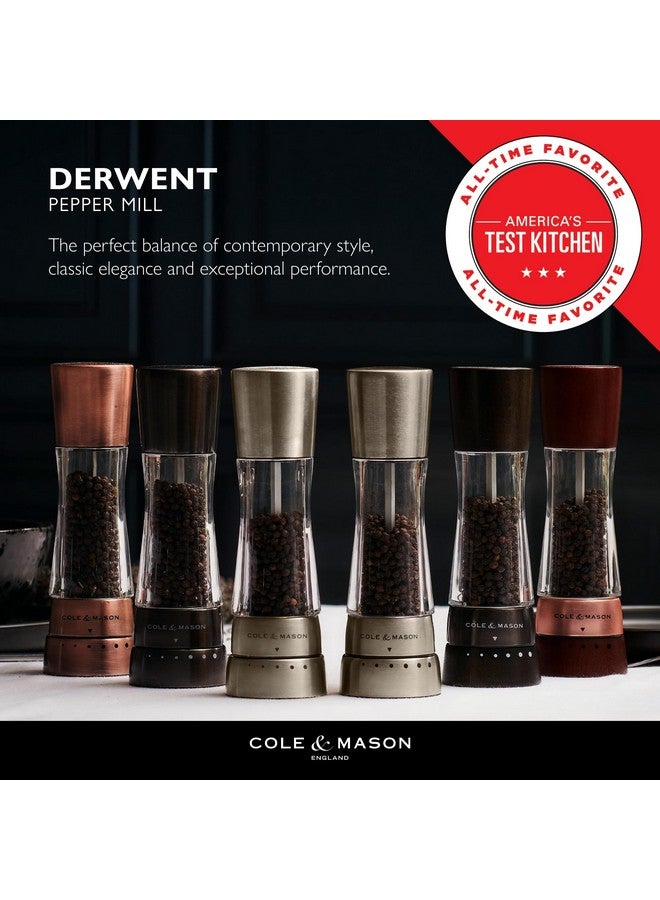 Cole & Mason Derwent Pepper Mill - Precision Grinder & Refillable Seasoning and Spice Tools - Adjustable Peppercorn Grinder Settings - Pepper Mill, Forest Wood - Image 3