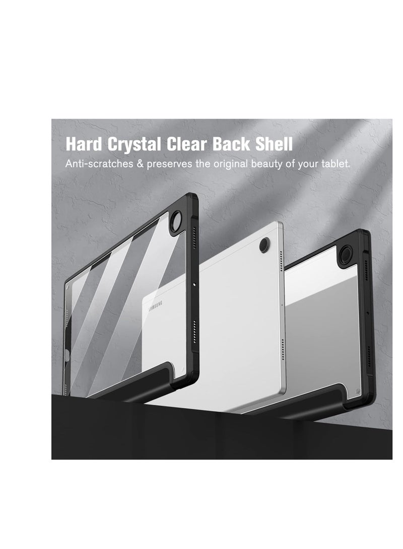 Hybrid Slim Case for Samsung Galaxy Tab A8 10.5 inch 2021 Model (SM-X200/X205), Shockproof Cover with Clear Transparent Back Shell, Auto Wake/Sleep (Dark Blue) - Image 2