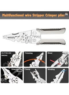 FALONG FALONG 27 in 1 Multifunctional Wire Stripper Crimper Cable Cutter PliersMultifunctional Wire StripperElectric Wire Stripper for ElectricianProfessional Electrical Wire Stripping Pliers  - Image 4