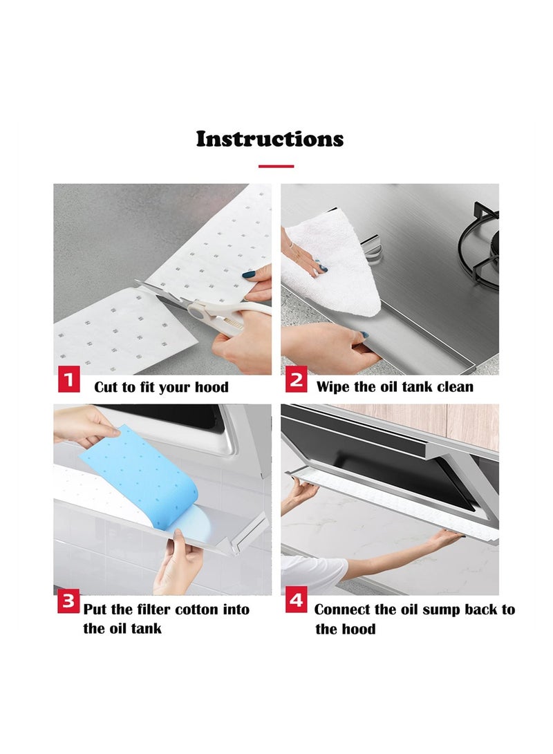 SYOSI Range Hood Filter Paper, 30Pcs Range Hood Oil Absorbing Paper, Hood Grease Filters, Universal Disposable Kitchen Range Hood Oil-absorbing Paper with Impermeable Membrane - Image 4