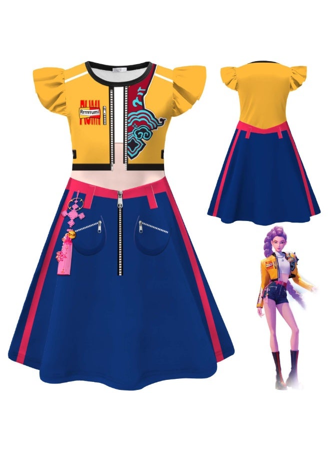 general KPop Demon Hunters character Party performance costume Rumi role-playing suit Gift for Fans and Friends - Image 1