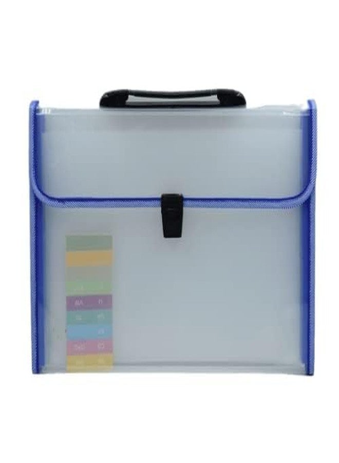 LC Stapico Expanding File Folder Bag | Office Briefcase | F/C Size | 13 Slots | PP Material Waterproof (Blue) - Image 5