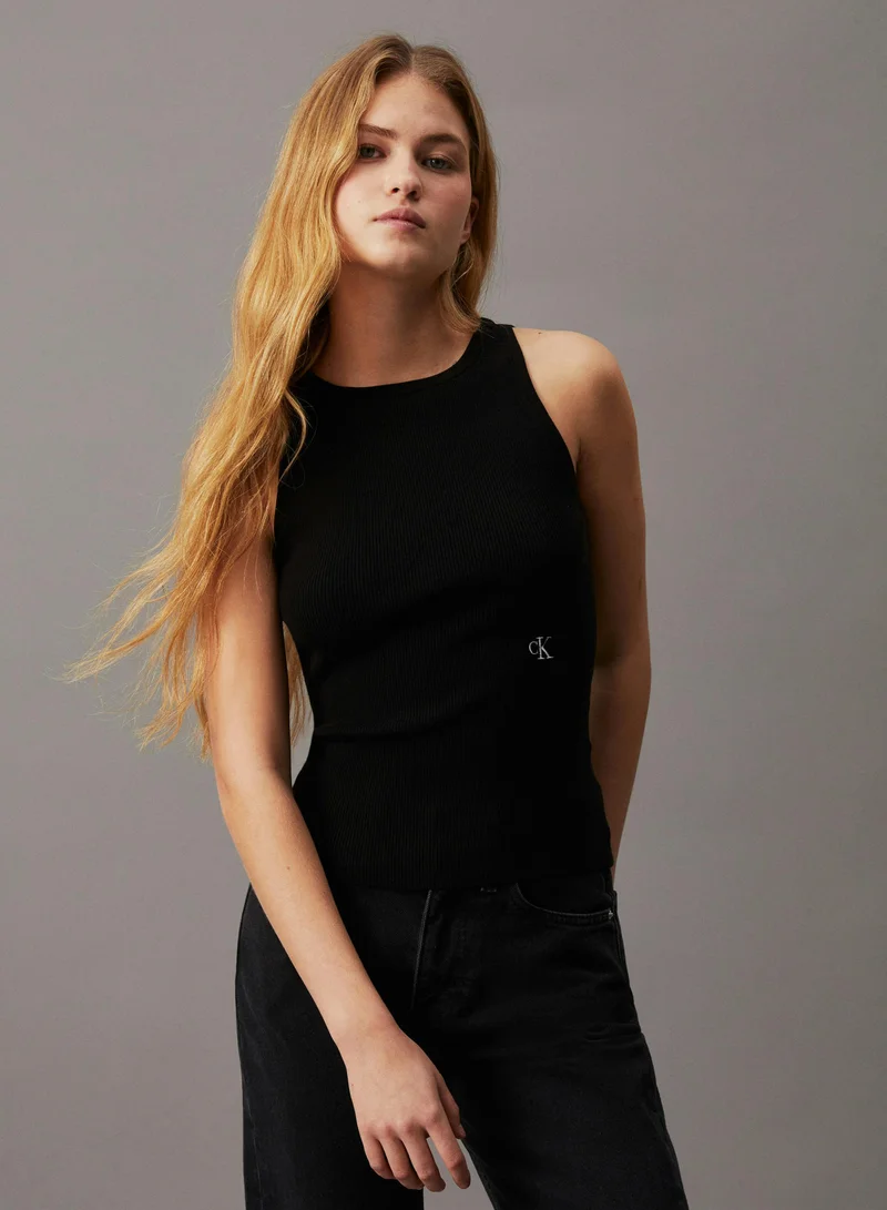 Calvin Klein Jeans Crew Neck Logo Tank Top