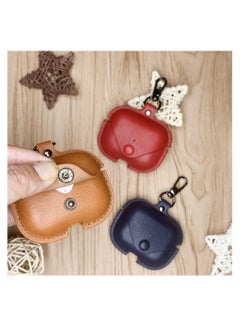 ELTRAZONE Genuine Leather Case Compatible with AirPods Pro Case, Protective Cover for Apple AirPods pro Case Headphones EarPods, Soft Leather Cover with Keychain Hook  - Image 3