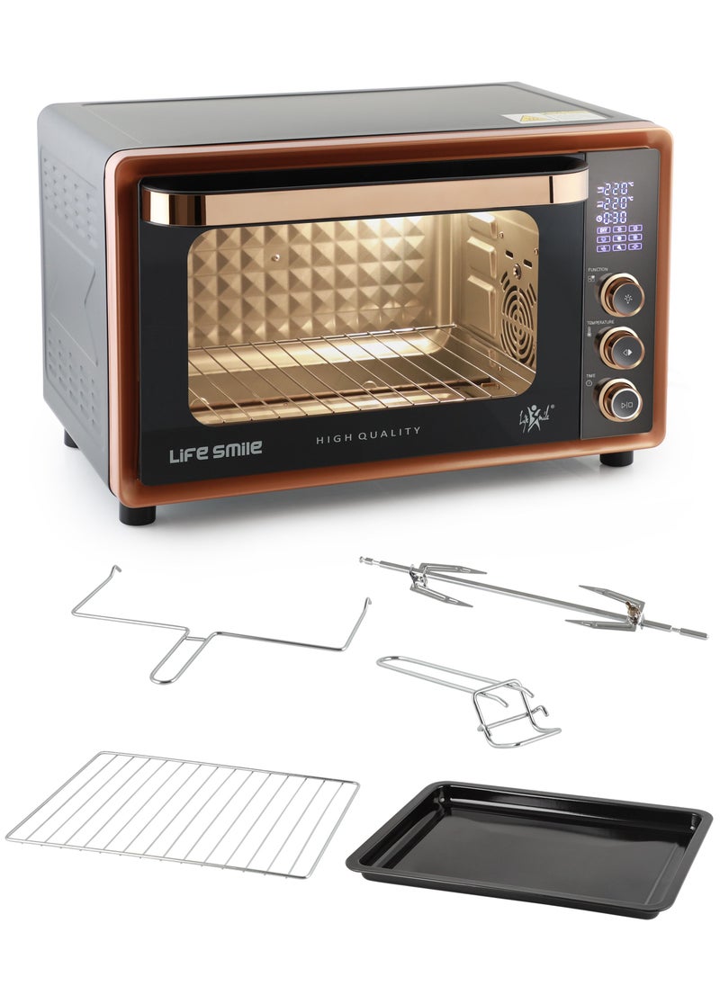 Life Smile - Toaster Oven | Large 35 Liters 6-Slice Convection Toaster Electric Oven Countertop | Multi-Function with Bake, Toast and Broiler | 10-in-1 with Toast, Pizza, Rotisserie | 2200 Watts - Image 1