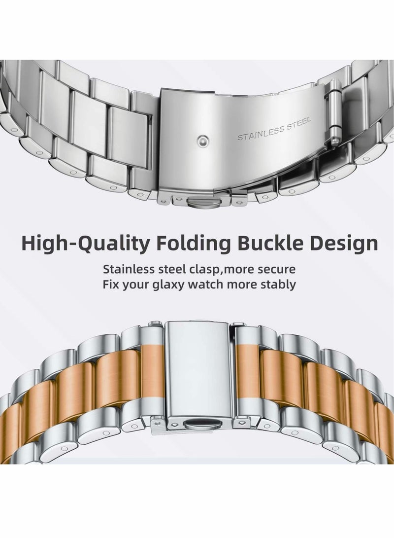 KASTWAVE Stainless Steel Metal Watch Bands for Samsung Galaxy Watch 5/4 Band, Gapless Metal Mesh Replacement Strap for Samsung Galaxy Watch 4/5 Classic - Image 5