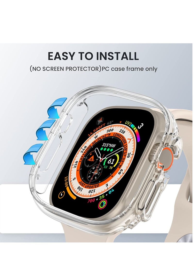 [2 Pack] for Apple Watch Ultra Case 49mm [NO Screen Protector], Apple Watch Ultra 49mm Case with Hard PC & All-Around Edge Shockproof Protective & Ultra-Thin Bumper Cover for iWatch Ultra 49mm - Image 2