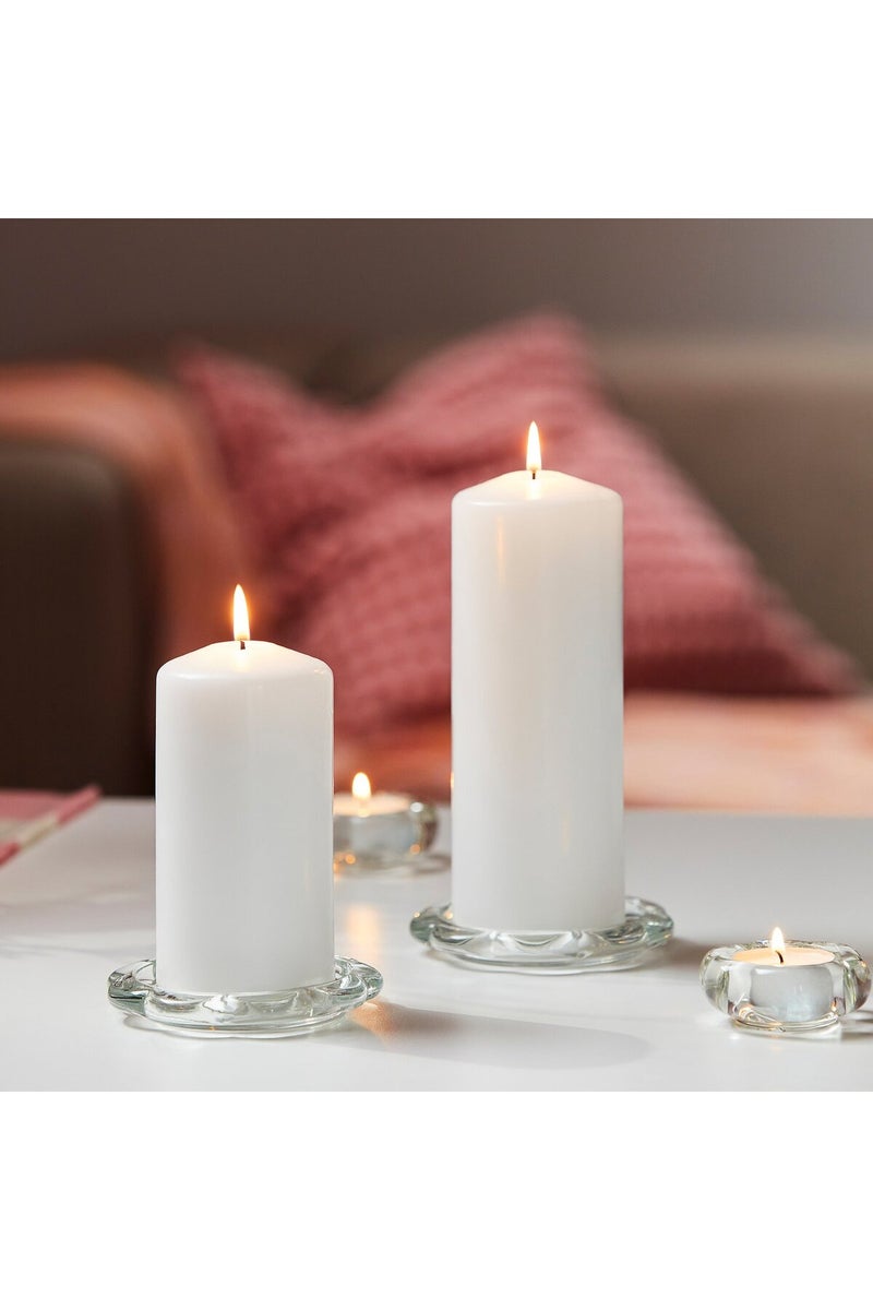 Candle dish, clear glass, 11 cm - Image 2