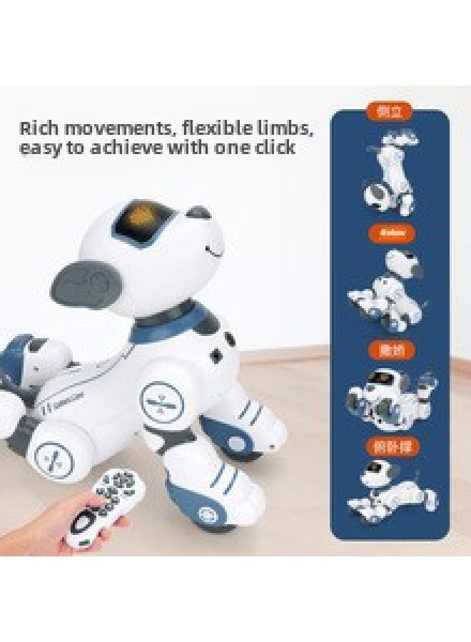 Intelligent Programming Electric Robot Dog Children's Remote Control Puppy Toy Boy Early Education Robot Toy-Color:【english White】 Hello Dubi Intelligent Remote Control Robot Dog - Image 4