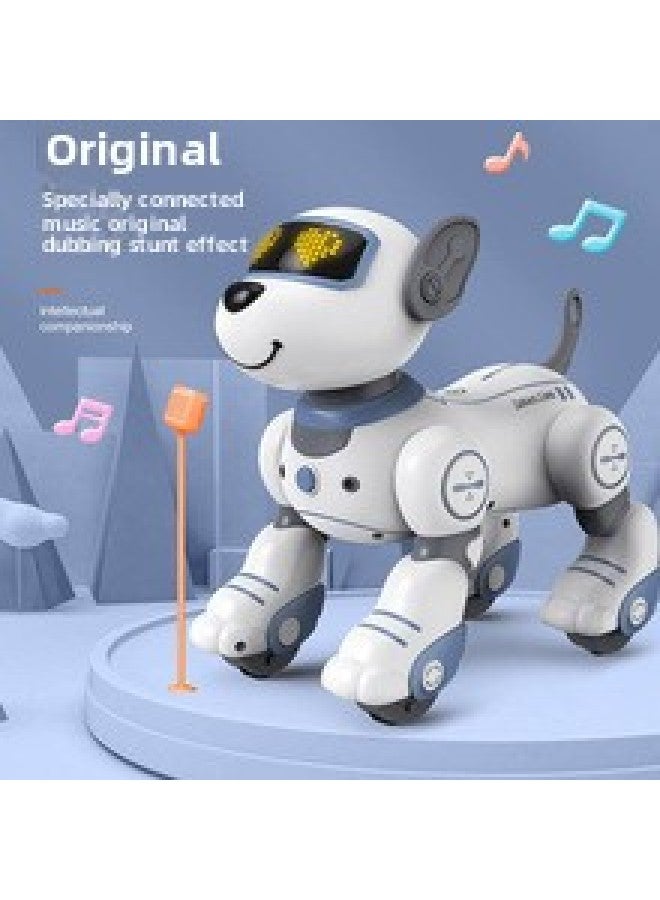 Intelligent Programming Electric Robot Dog Children's Remote Control Puppy Toy Boy Early Education Robot Toy-Color:【english White】 Hello Dubi Intelligent Remote Control Robot Dog - Image 2
