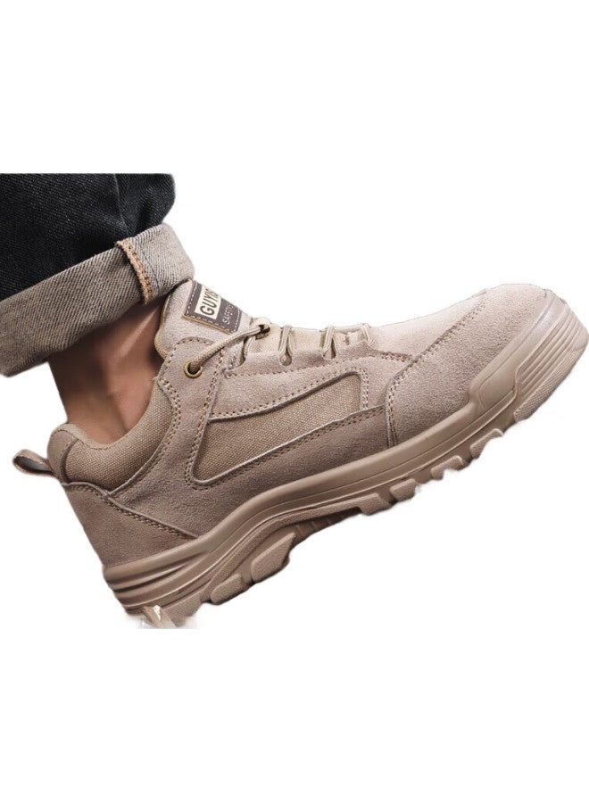 GUYISA Safety Shoes For Men, Summer Steel Toe Cap, Anti-Smashing, Anti-Puncture, Breathable, Lightweight, Construction Site Work Safety Shoes 3115Lbn 40 - Image 1