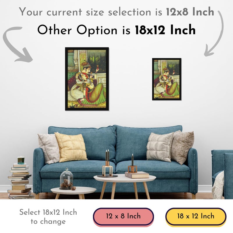 Mad Masters Saleem Anarkali Mughal History Painting Hanging Photo Frame Decorative Item for Living Room Bedroom Home Decor and Wall Decoration MM 2106 8x12 Inch Paper Without Plexi Glass - Image 4