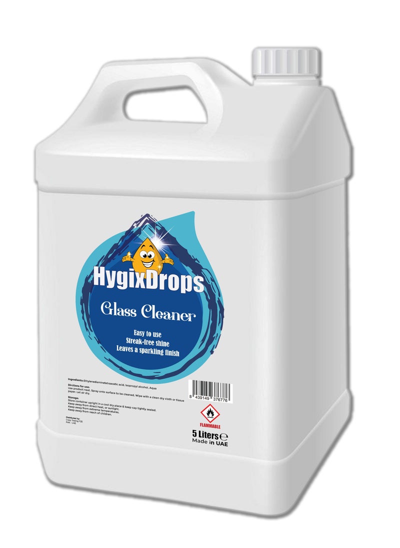 HygixDrops - Glass Cleaner in a Five Liters Plastic Can - Image 1