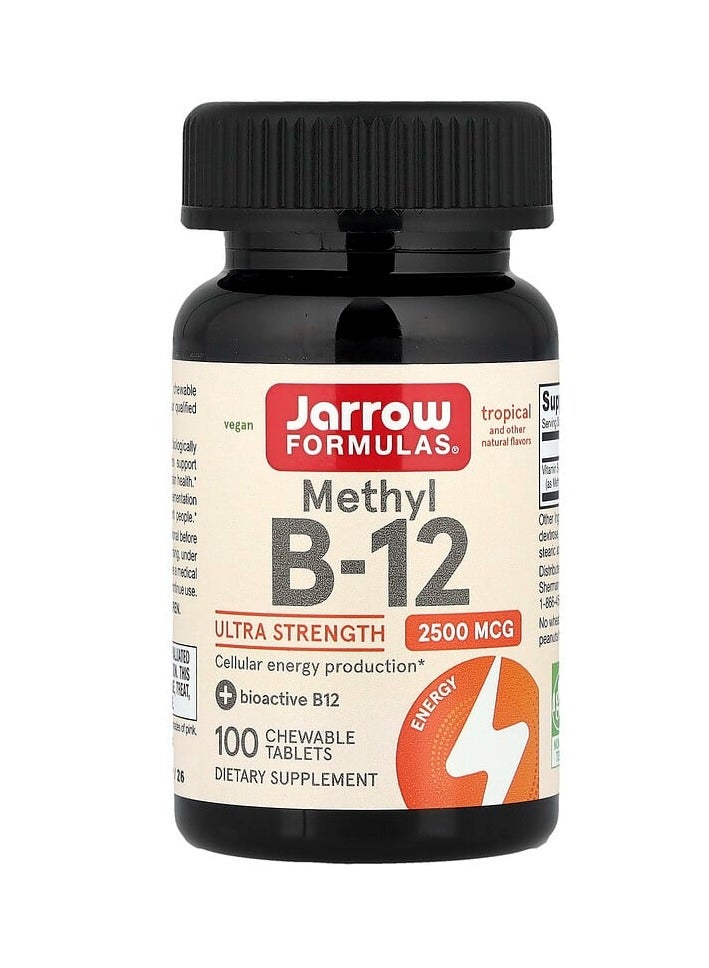 jarrow formulas Methyl B-12, Tropical, 2,500 mcg, 100 Chewable Tablets