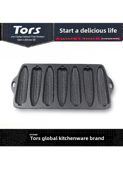 Tors Cast Iron Seven Corn Mold For Open Flame Corn Bread Egg Tart Mold Commercial Export Oven Available-Specifications:Seven Corn Molds (single Piece)