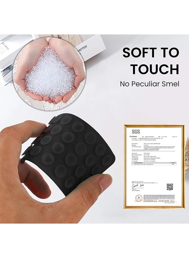 6Pcs Suction Phone Case White&Black  Mount Silicon Adhesive Phone Accessory for iPhone and Android Hands-Free Fidget Toy Mirror Shower Phone Holder Tiktok Videos and Selfies - Image 2