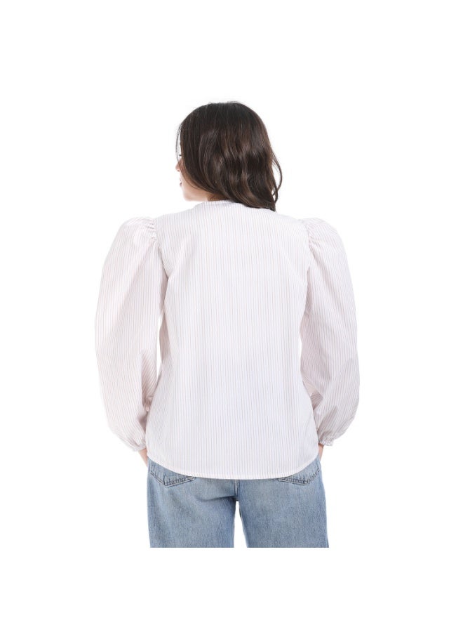 Coctail 5733-blouse-beige  - Image 3