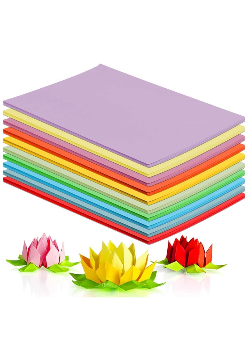 100 Sheets Colored Cardstock, A4 180Gsm Thick Color Paper, Sheets Construction Paper, Easy to Cut, for Printing Scrapbooking Card Making DIY Arts Crafts, Assorted Colors - Image 1