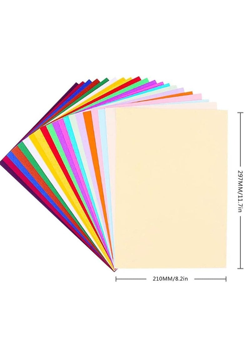 100 Sheets Colored Cardstock, A4 180Gsm Thick Color Paper, Sheets Construction Paper, Easy to Cut, for Printing Scrapbooking Card Making DIY Arts Crafts, Assorted Colors - Image 2