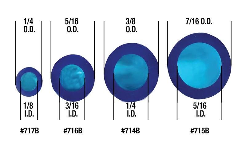 Raider خرطوم وقود بولي يوريثان رايدر (5 قدم × 1/4 بوصة) باللون الأزرق - Image 2